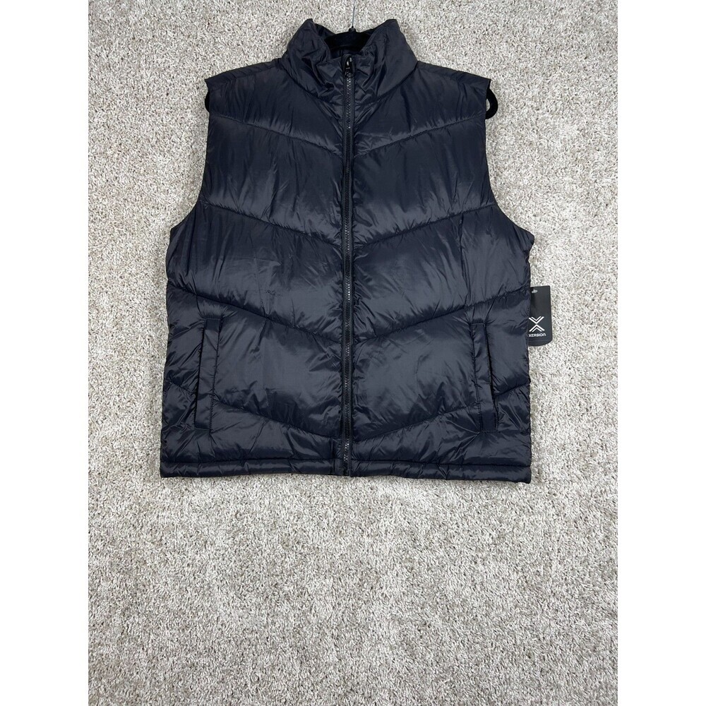 Xersion Boys Black Puffer Vest XL 18/20 Husky Full Zip NWT
